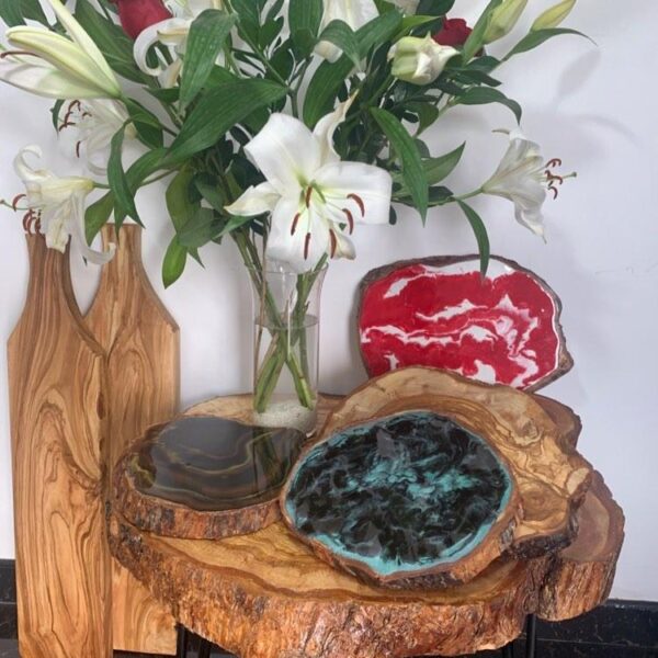 Tabla alargada para fiambres y quesos. x 45cms.
